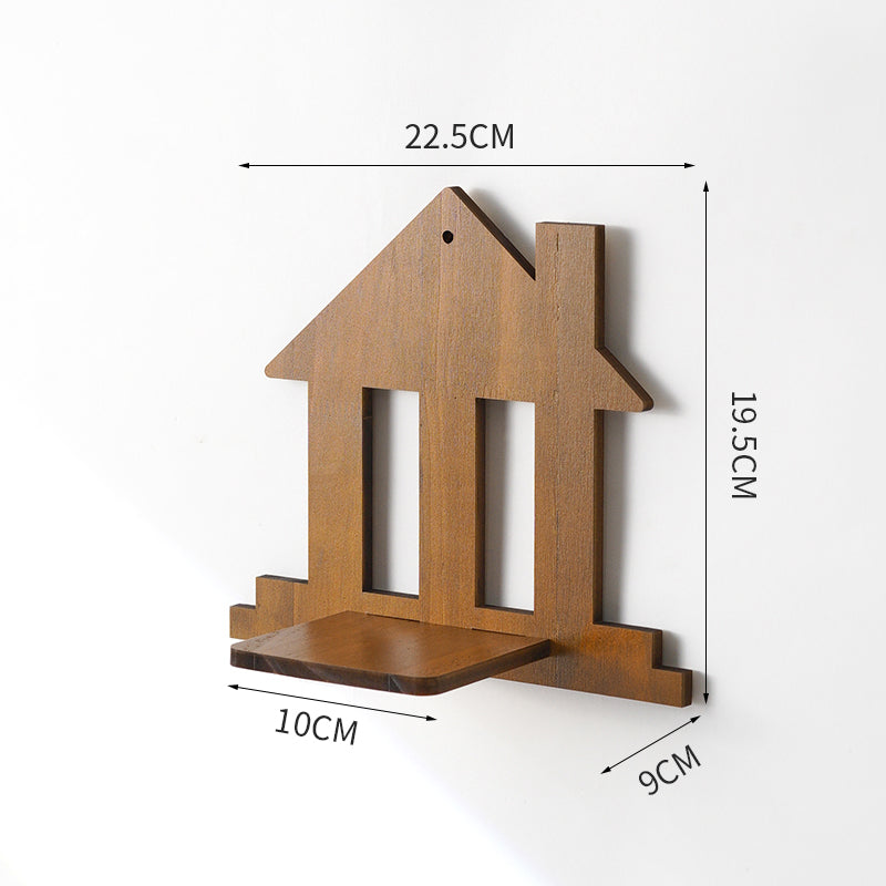 Wood Shelving Hydroponic Plant Decor