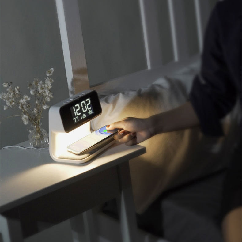 3 in 1 Bedside Lamp Wireless Charger