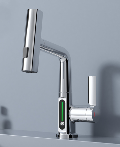 Digital Display Pull-out Basin Faucet