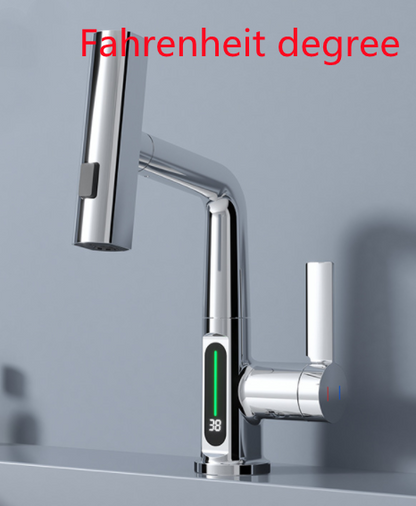 Digital Display Pull-out Basin Faucet