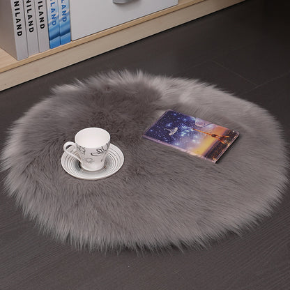 Plush Wool Round Bedroom Mats