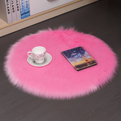 Plush Wool Round Bedroom Mats