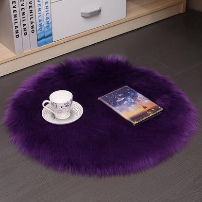 Plush Wool Round Bedroom Mats