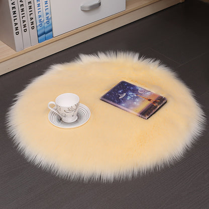 Plush Wool Round Bedroom Mats