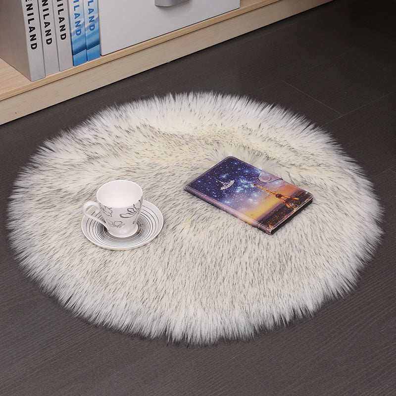 Plush Wool Round Bedroom Mats