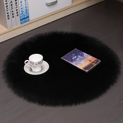 Plush Wool Round Bedroom Mats