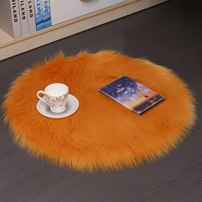 Plush Wool Round Bedroom Mats