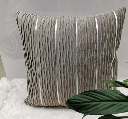 Striped Velvet Sofa Cushion Cover