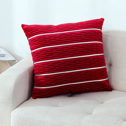 Striped Velvet Sofa Cushion Cover