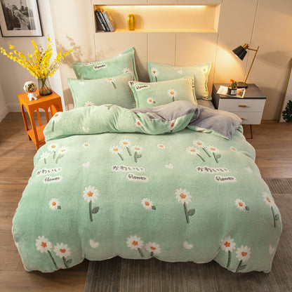 Four-Piece Bedding with Velvet Sheets