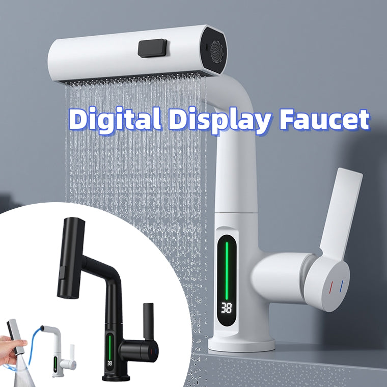 Digital Display Pull-out Basin Faucet