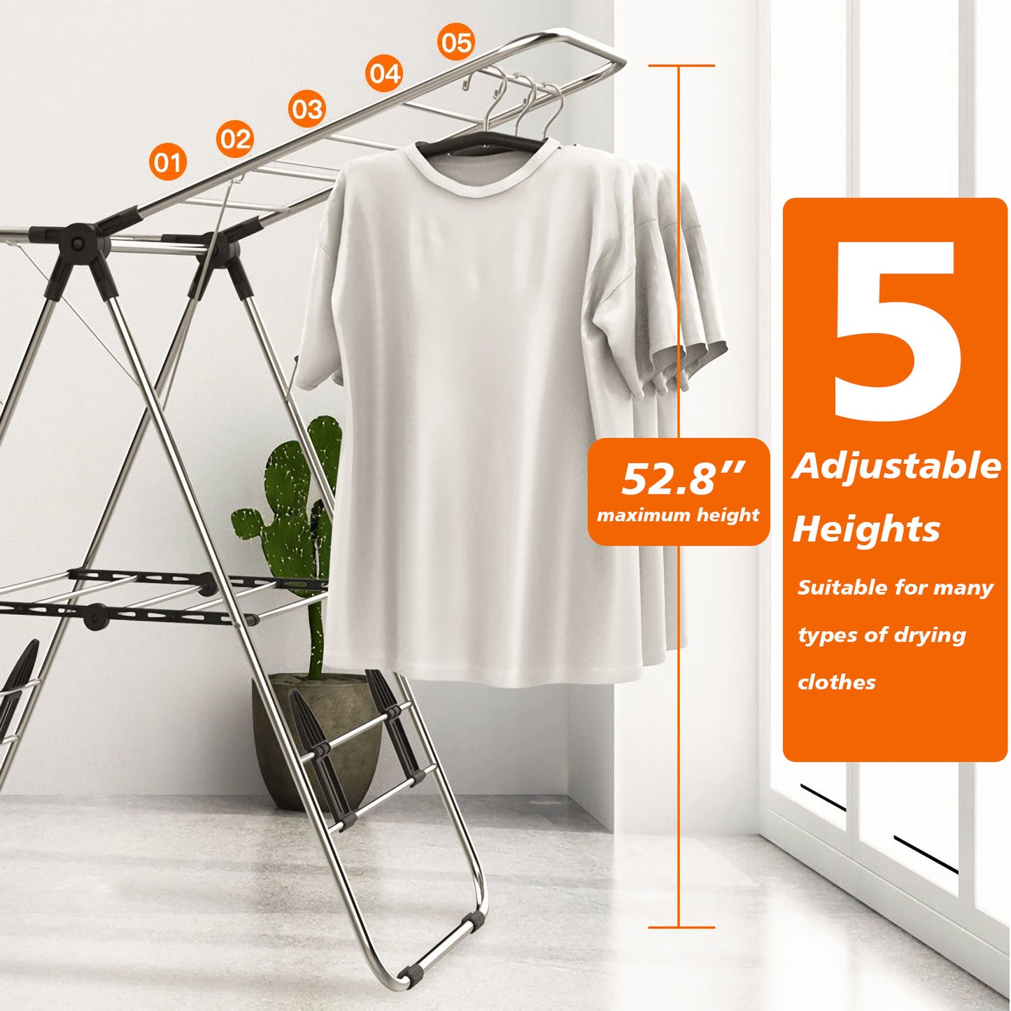 Folding Stainless Steel Laundry Rack