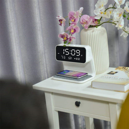 3 in 1 Bedside Lamp Wireless Charger