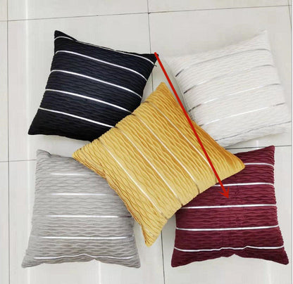 Striped Velvet Sofa Cushion Cover