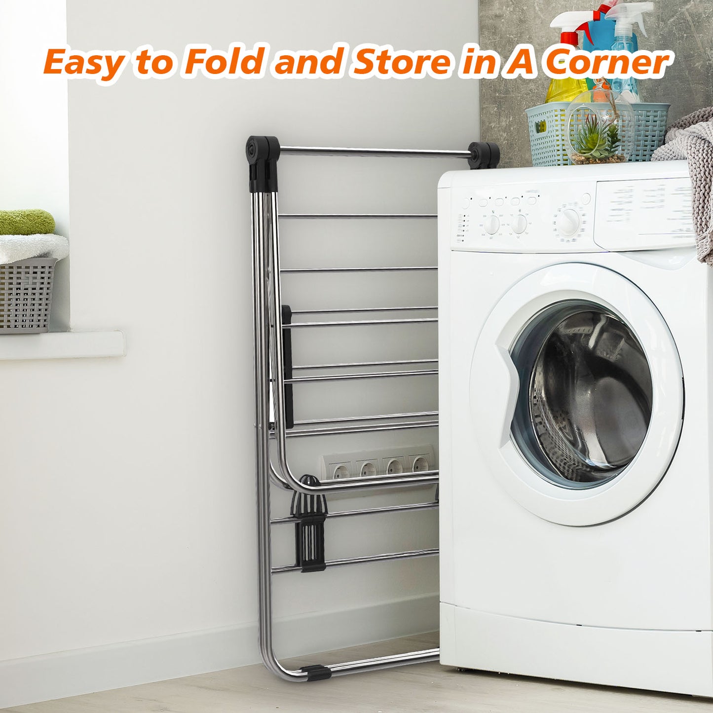 Folding Stainless Steel Laundry Rack