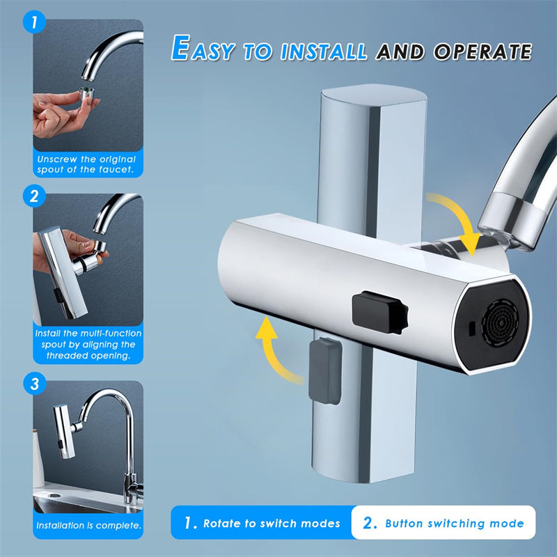 Universal Rotating Bubbler Splash-Proof Faucet