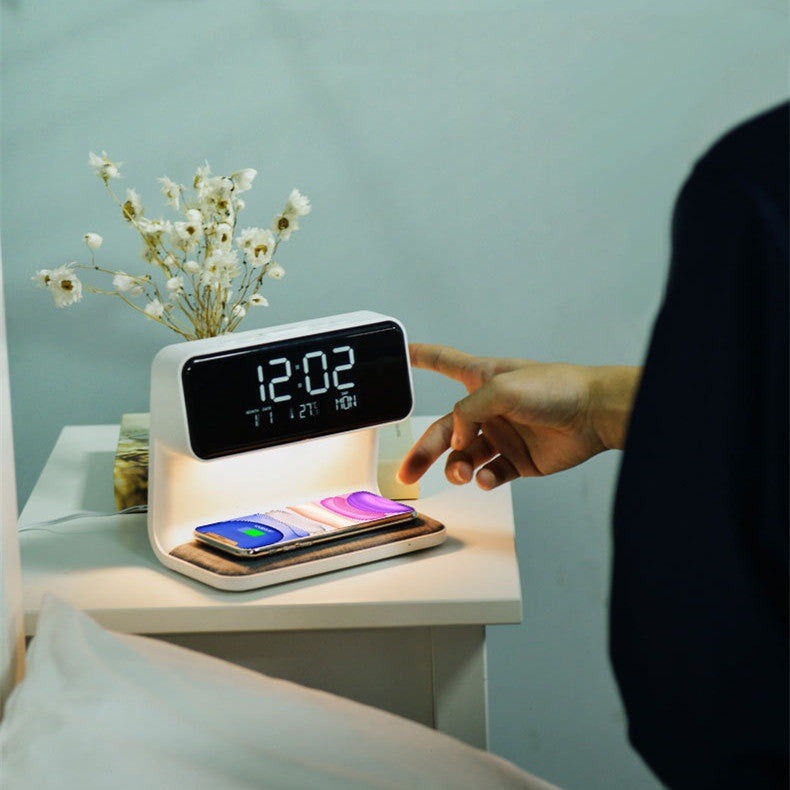 3 in 1 Bedside Lamp Wireless Charger